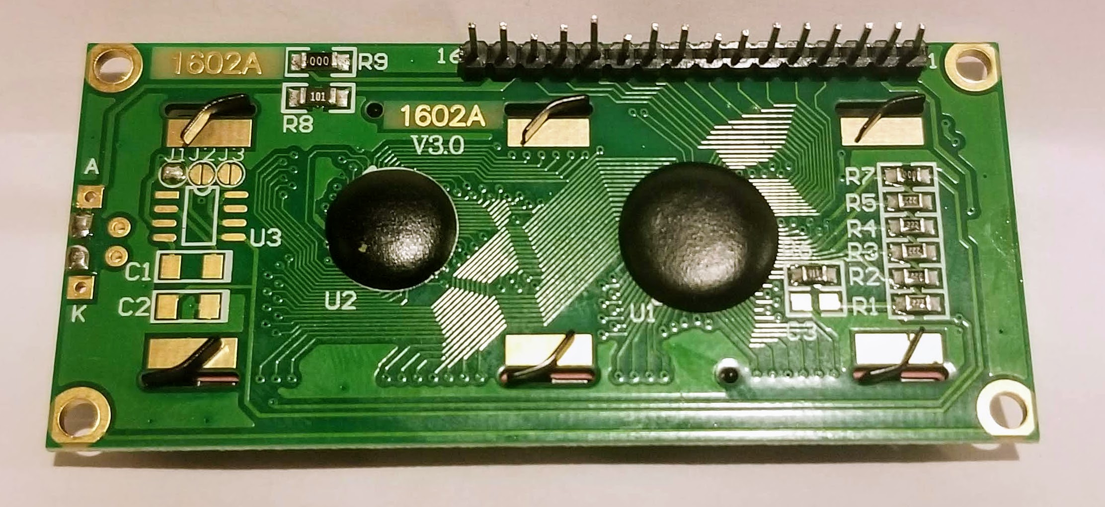 Image of back of LCD module.